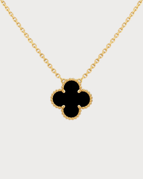 VAN CLEEF & ARPELS Vintage Alhambra Onyx Pendant | 梵克雅寶 縞瑪瑙吊墜 (黃金) - LONDONKELLY 英國名牌代購