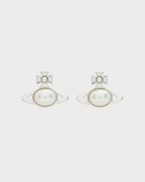 VIVIENNE WESTWOOD Gaby Orb Faux Pearl - Embellished Stud Earrings Silver | 西太后 耳環 (多色) - LondonKelly 英國名牌代購