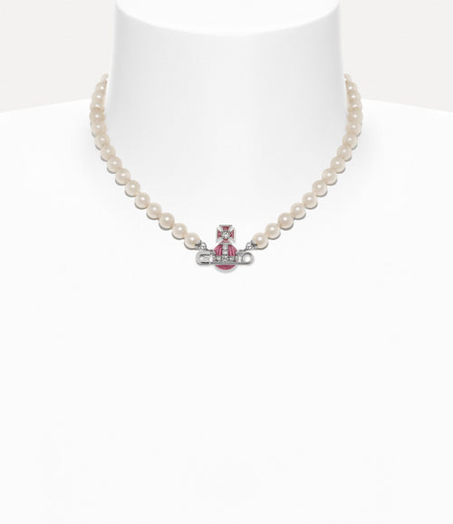 VIVIENNE WESTWOOD Kitty Pearl Necklace | 西太后 珍珠頸鏈 (粉紅色) - LondonKelly 英國名牌代購