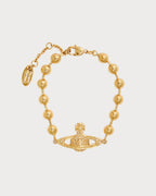 VIVIENNE WESTWOOD Thames Mini Bas Relief Orb Bracelet | 西太后 手鏈 (金色) - LondonKelly 英國名牌代購
