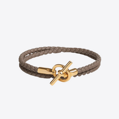 HERMES Double Tour Bracelet | 愛馬仕 手鐲 (Etoupe)