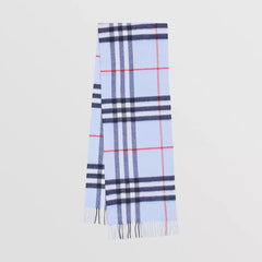 BURBERRY Classic Check Cashmere Scarf | 博柏利 經典頸巾 (Light Blue)