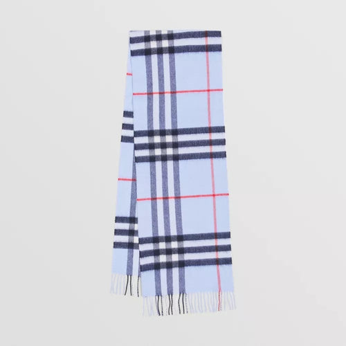 BURBERRY Classic Check Cashmere Scarf | 博柏利 經典頸巾 (Light Blue)