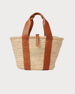 CHLOE Sense Medium Basket | 蔻依 草編袋 (Tan)
