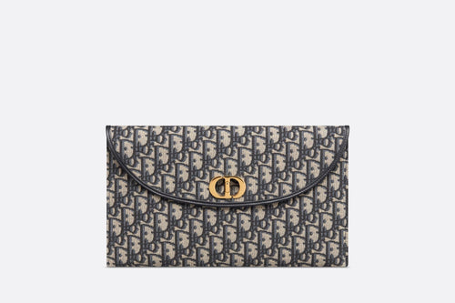 CHRISTIAN DIOR 30 Montaigne Avenue Pouch with Flap | 迪奧 手袋 (藍色老花) - LondonKelly 英國名牌代購