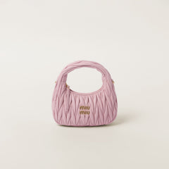 MIU MIU Wander Matelasse Nappa Leather Hobo Bag | 繆繆 腋下袋 (Pink)