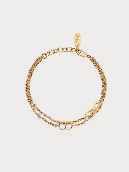 CHRISTIAN DIOR CD Mini Bow Bracelet(Gold)