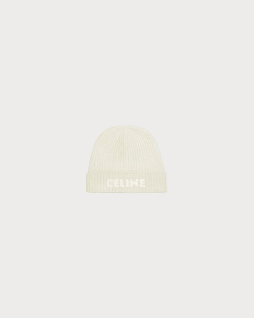 CELINE Men's Beanie | 賽琳 男仕冷帽 (Ecru)
