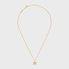 CELINE Triomphe Rhinestone Necklace | 賽琳 凱旋門頸鏈 (Gold)
