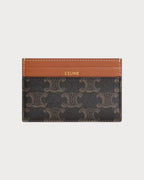 CELINE Medium Card Holder In Triomphe Canvas And Calfskin | 賽琳 卡套 (啡色)