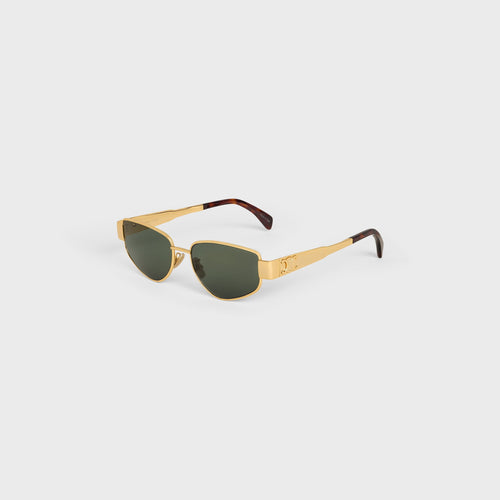 CELINE Women's Triomphe Metal 04 Sunglasses in Metal | CELINE Sunglasses (multi-color)