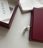 GUCCI GG and Bee Engraved Thin Ring | 古馳 戒指 (銀色)