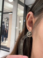 CHANEL Black CC Chanel Earrings | Chanel Earrings (Black)