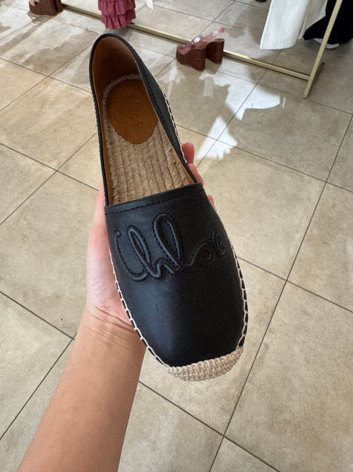 CHLOE Western Espadrilles Leather(Black)