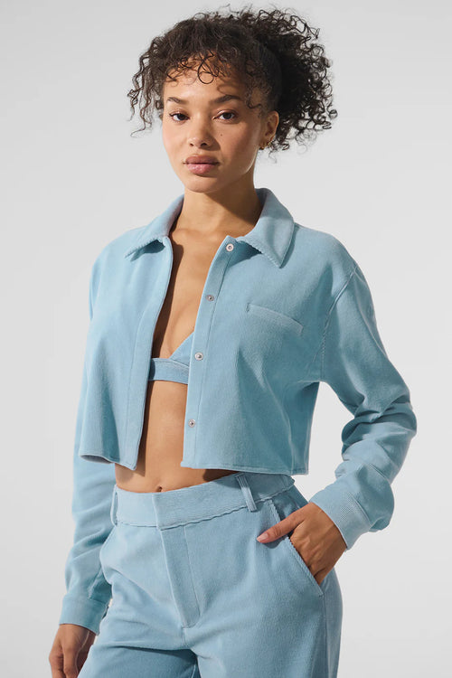 ALO YOGA Micro Corduroy Cropped Dreamer Button Down | 微燈芯絨短版襯衫 (多色)