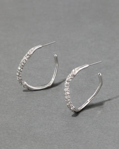 ALEXIS BITTAR Two Tone Pave Hoop Earring | Earrings (Multicolor)