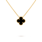 VAN CLEEF & ARPELS Vintage Alhambra Onyx Pendant | Vintage Alhambra Onyx Pendant (Gold)
