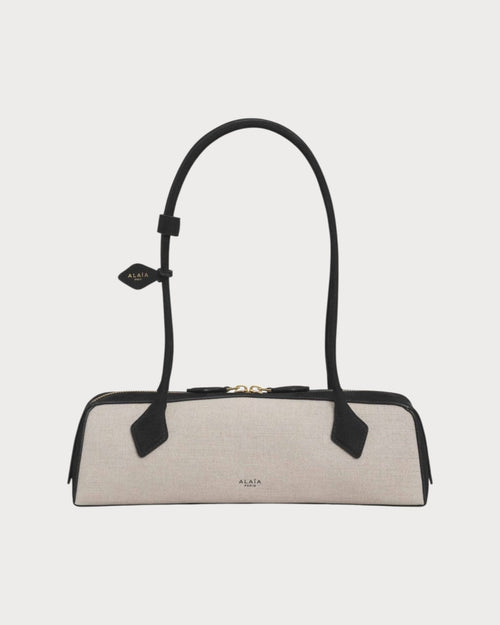 ALAIA Le Teckel Bag In Canvas And Nubuck(Medium/Black) - LONDONKELLY 英國名牌代購