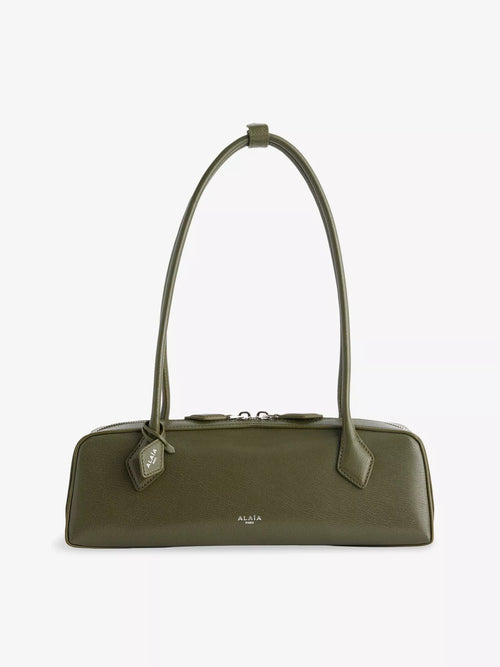 ALAIA Le Teckel Medium Leather Shoulder Bag Olive | 手袋（橄欖綠） - LondonKelly 英國名牌代購