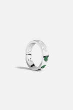 APM MONACO A22798XKG Green & White Heart Ring | 綠白愛心戒指 (銀色) - LondonKelly 英國名牌代購