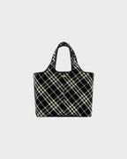 BURBERRY Medium Check Tote Black | 博柏利 手提袋 (中碼/黑色) - LondonKelly 英國名牌代購