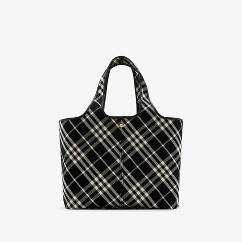 BURBERRY Medium Check Tote Black | 博柏利 手提袋 (中碼/黑色) - LondonKelly 英國名牌代購