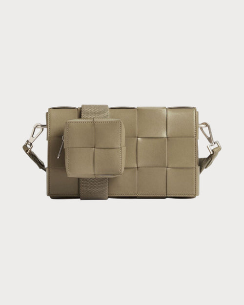 BOTTEGA VENETA Men's Leather Cassette with Versatile Strap | 葆蝶家 男仕手袋 (Taupe)