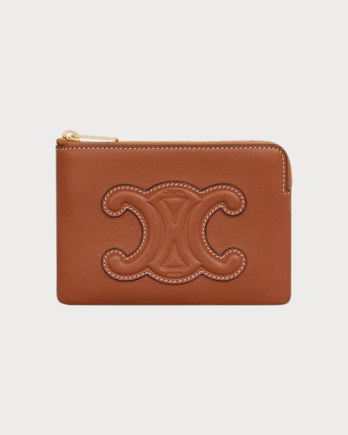 CELINE Coin and Card Pouch Cuir Triomphe | 賽琳 卡套 (Tan)