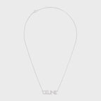 CELINE Monochroms Strass Necklace in Brass | 賽琳 頸鏈 (銀色) - LondonKelly 英國名牌代購