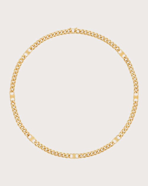 CELINE Triomphe Gourmette Necklace Brass(Small/2 Colors) - LONDONKELLY 英國名牌代購