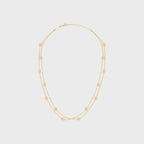 CELINE Triomphe Pearl Double Necklace | 賽琳 雙圈頸鏈 (金色) - LondonKelly 英國名牌代購