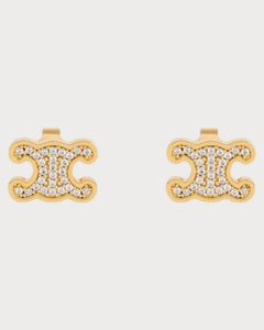 CELINE Triomphe Rhinestone Studs(2 Colors) - LONDONKELLY 英國名牌代購