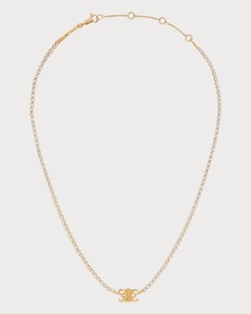 CELINE Triomphe Sparkle Necklace Brass(Gold) - LONDONKELLY 英國名牌代購