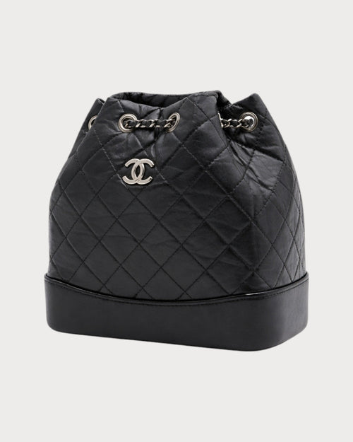 CHANEL A94485 Gabrielle Backpack Aged Calfskin(Small/Black) - LONDONKELLY 英國名牌代購