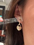 CHANEL CC Heart Charm Hoop Earrings(Gold) - LONDONKELLY 英國名牌代購