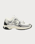 CHANEL G39792 Trainers Fabric & Laminated White & Silver | 香奈兒 波鞋 (銀色) - LONDONKELLY 英國名牌代購