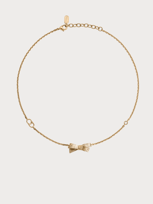 CHRISTIAN DIOR CD Bow Necklace(Gold) - LONDONKELLY 英國名牌代購