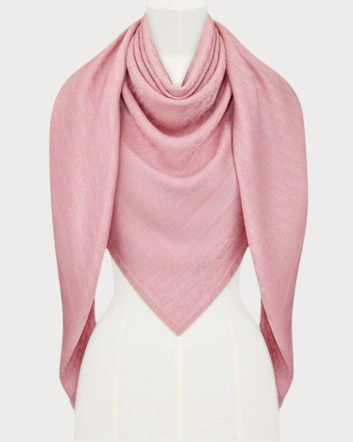 CHRISTIAN DIOR D - Oblique Shawl | 迪奧 方型圍巾 (粉紅色) - LONDONKELLY 英國名牌代購