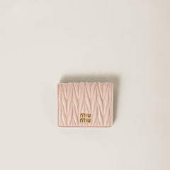 MIU MIU Matelasse Nappa Leather Wallet | 繆繆 銀包 (Powder Pink)