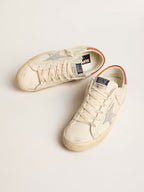 GOLDEN GOOSE Super - Star LTD with silver leather star and croc - print leather heel tab | 黃金鵝 Super - Star LTD 搭配銀色皮革星星與鱷魚紋皮革後跟標籤（白色） - LondonKelly 英國名牌代購