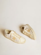 GOLDEN GOOSE Women's Super - Star LTD with Swarovski crystals and smoke gray leather star | 黃金鵝 女款 Super - Star LTD 搭配施華洛世奇水晶與煙灰色皮革星星（煙灰色） - LondonKelly 英國名牌代購