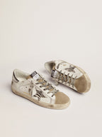 GOLDEN GOOSE Women's Super - Star with zebra print pony skin star | | 黃金鵝 女款 Super - Star 搭配斑馬紋小馬皮星星（白色） - LondonKelly 英國名牌代購