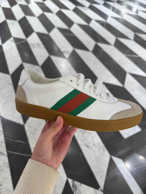 GUCCI Leather Sneaker with Web(3 Colors) - LONDONKELLY 英國名牌代購