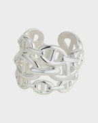 HERMES Large Chaine d'ancre Enchainee Ring | 愛馬仕 戒指 (銀色) - LONDONKELLY 英國名牌代購