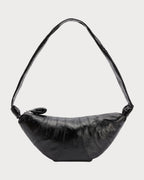 LEMAIRE Croissant Bag In Coated Cotton(Medium/Black) - LONDONKELLY 英國名牌代購