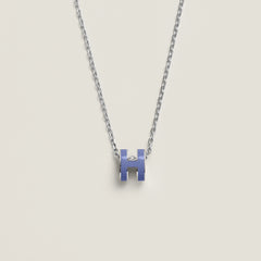 HERMES Silver Mini Pop H Pendant | 愛馬仕 頸鏈 (Lilas)