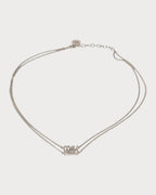 MIU MIU Metal Necklace with Crystals | 繆繆 頸鏈 (銀色) - LONDONKELLY 英國名牌代購
