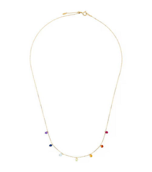 PERSEE Yellow Gold and Sapphire Chakra Necklace | 黃金藍寶石能量輪項鍊 (黃金) - LondonKelly 英國名牌代購