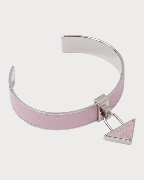 PRADA 1IB375 Metal and Saffiano Leather Bracelet | 普拉達 手鐲 (多色) - LONDONKELLY 英國名牌代購