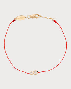 REDLINE White Gold and Diamond Infinite Double Bracelet | 紅繩 手鏈 (0.15CT/多色) - LONDONKELLY 英國名牌代購